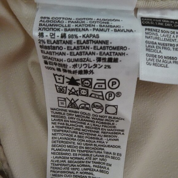 Levi's Straight Leg Pants Women's Plus Size 24W Beige Stretch Denim - Picture 8 of 8